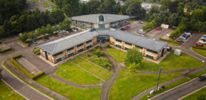 Aerial view of the Symbiosis Pharmaceutical building